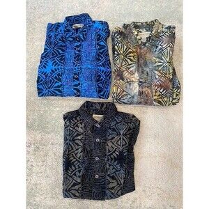LOT (3) Johari West Shirt Size 3XL Tropical Hawaiian Short Sleeve Button Up
